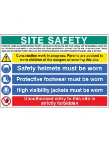 Site information sign rigid plastic version 1 Site Products